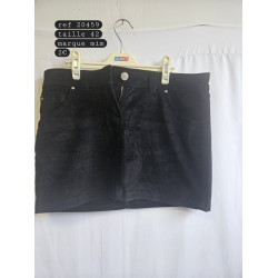 mini jupe noir velours 
