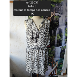 robe été blanche et noir le temps des cerises taille s 