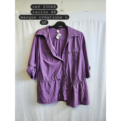 chemisier violet taille 46  marque creation L