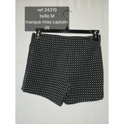 short noir et blanc taille M 