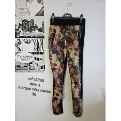 pantalon à fleurs taille 