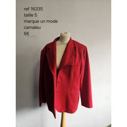 veste rouge  taille 5 marque camaieu - CASHFRING